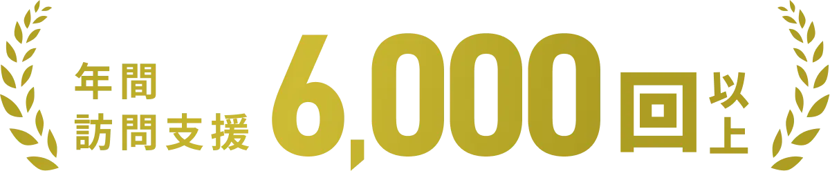 年間訪問支援6,000回以上